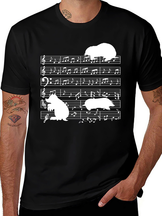 Musical Mole T-Shirt - Black Unique Graphic Tee