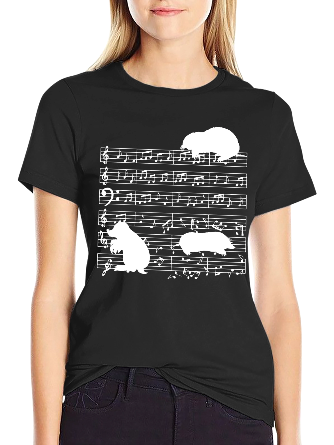 Musical Mole T-Shirt - Black Unique Graphic Tee