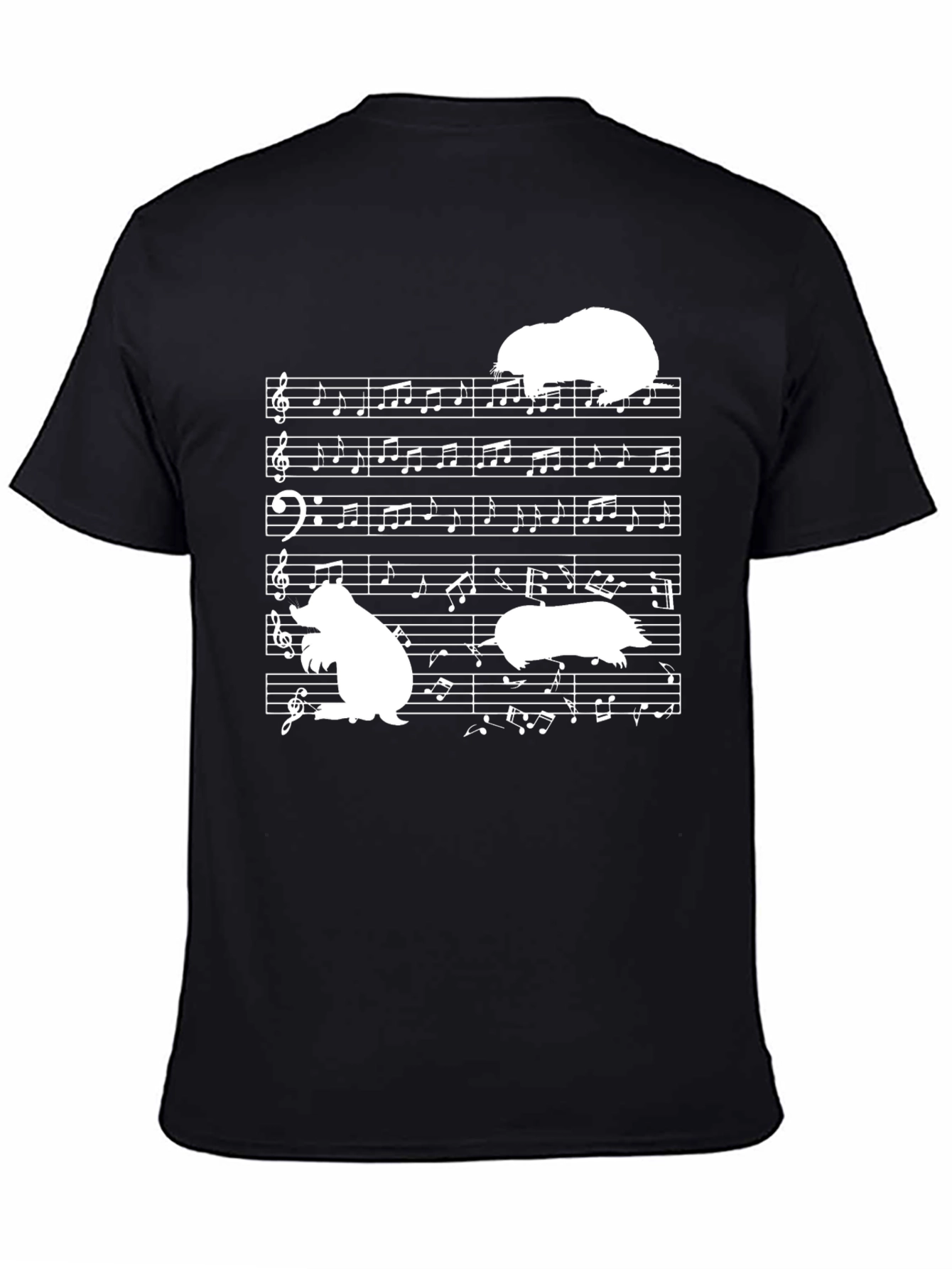 Musical Mole T-Shirt - Black Unique Graphic Tee