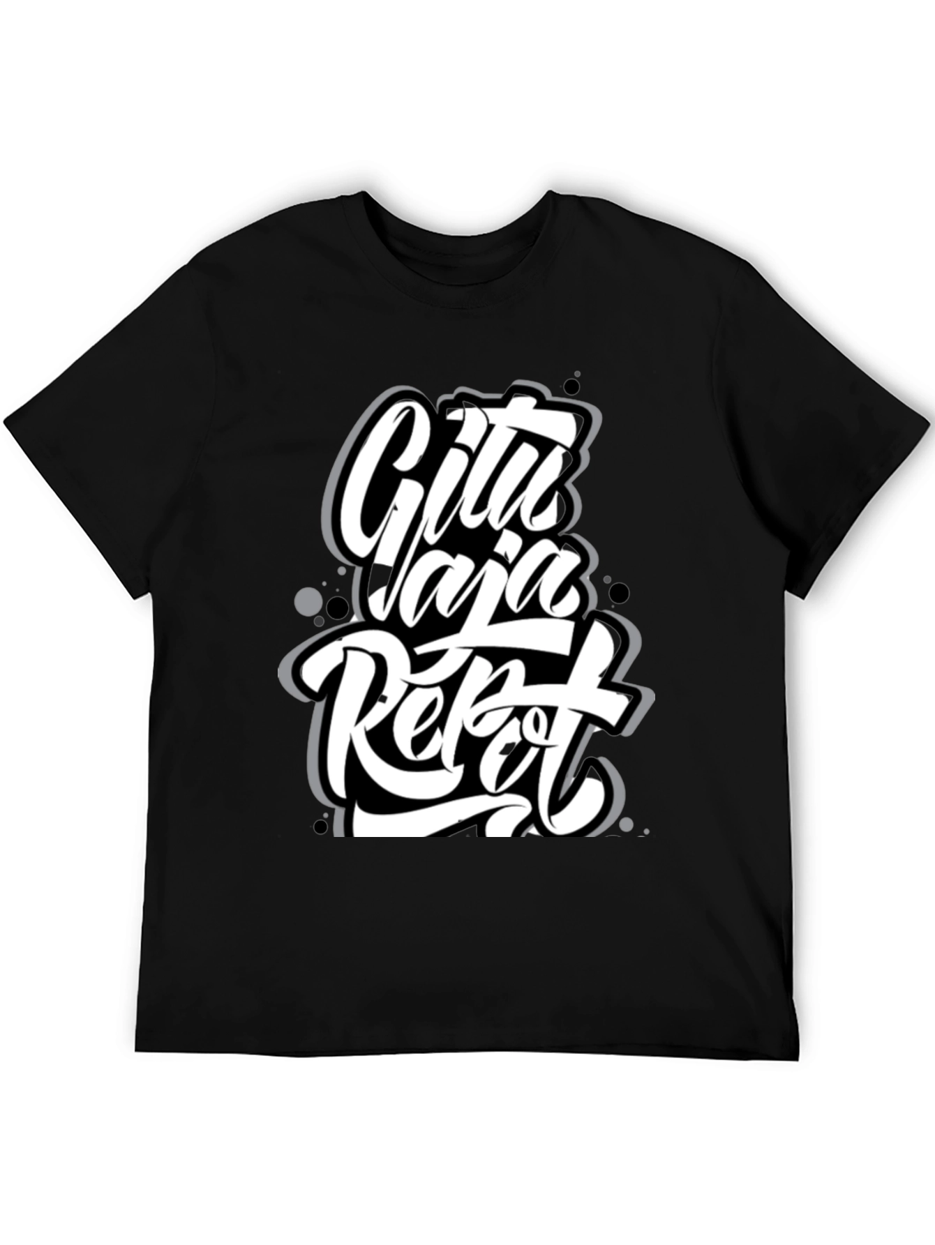 Urban Style Graphic Tee - Cita Yaja Repot Black