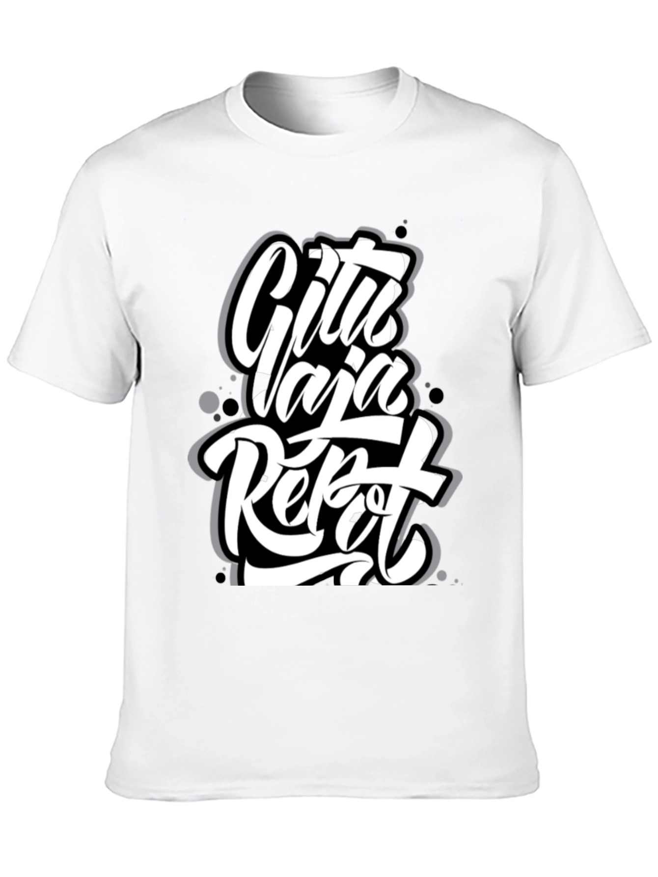 Urban Style Graphic Tee - Cita Yaja Repot Black