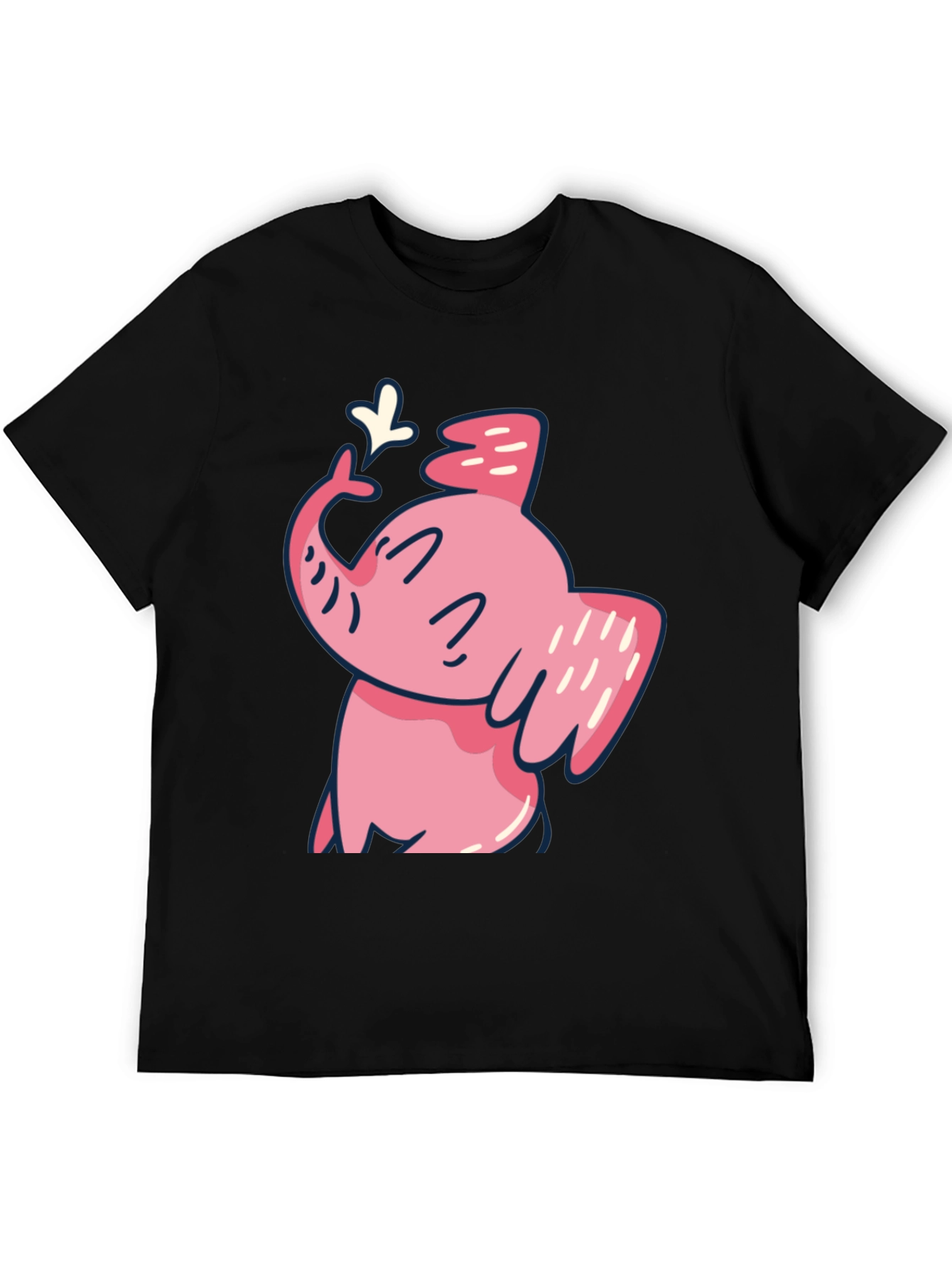 Cute Pink Elephant Graphic T-Shirt