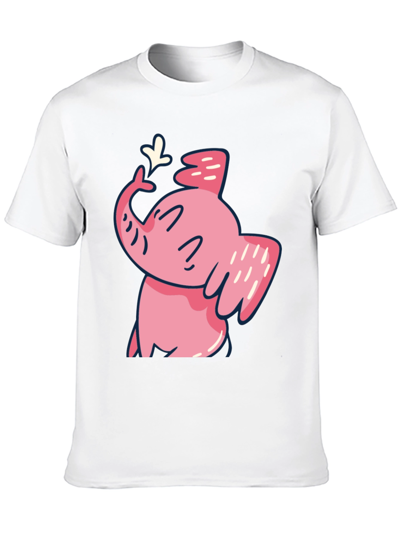 Cute Pink Elephant Graphic T-Shirt