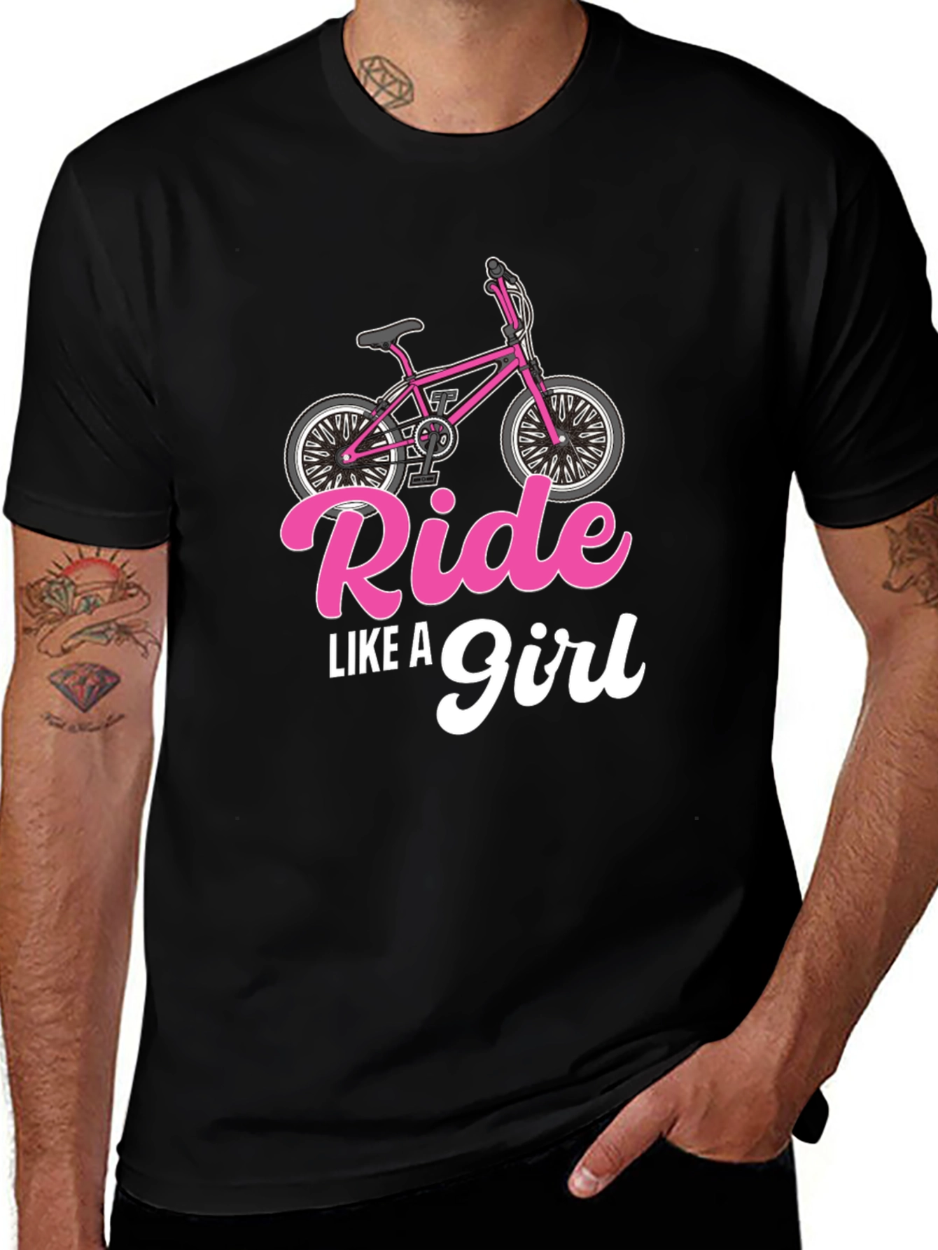 Ride Like A Girl Black T-Shirt