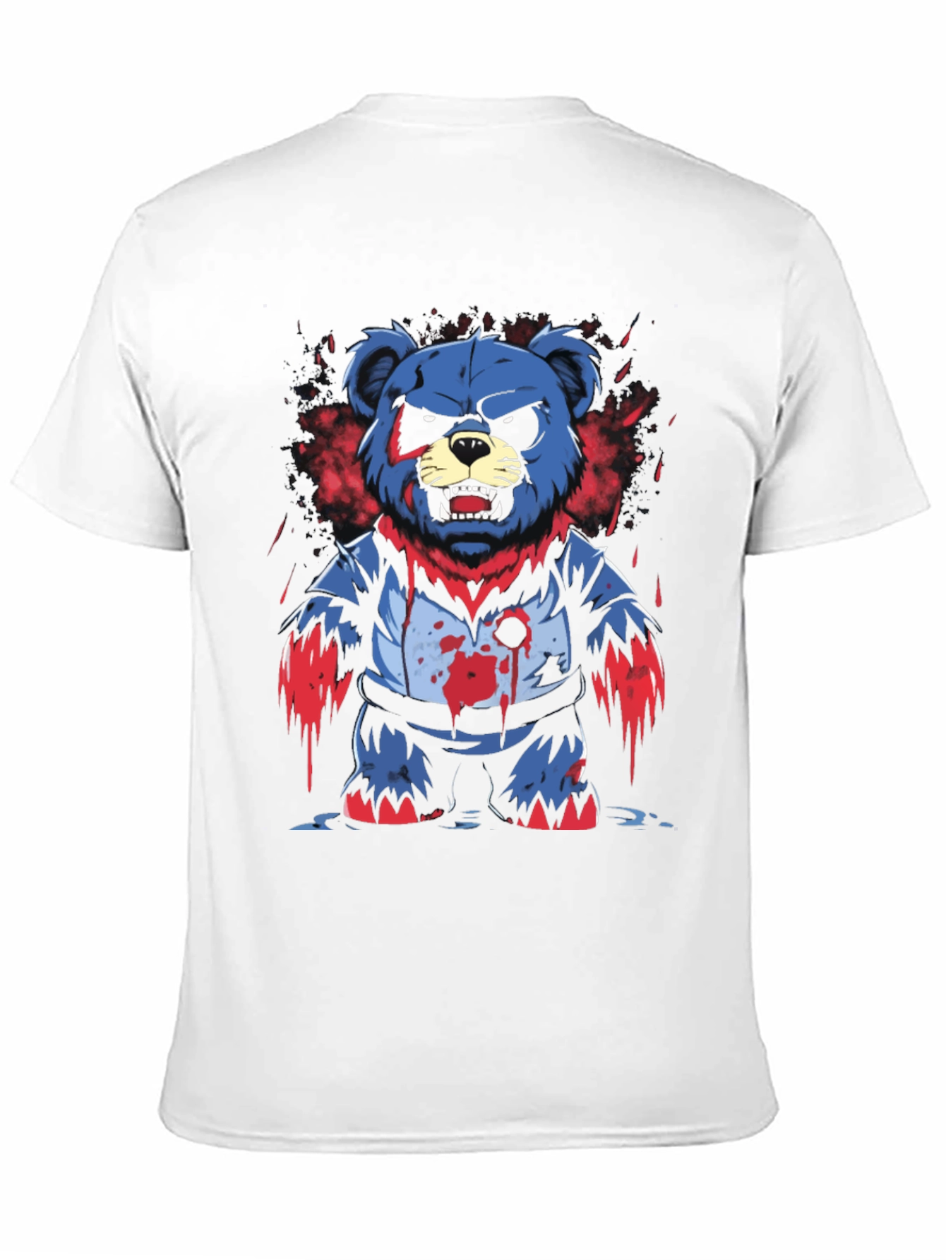 Mens Graphic Tee: Zombie Bear Design