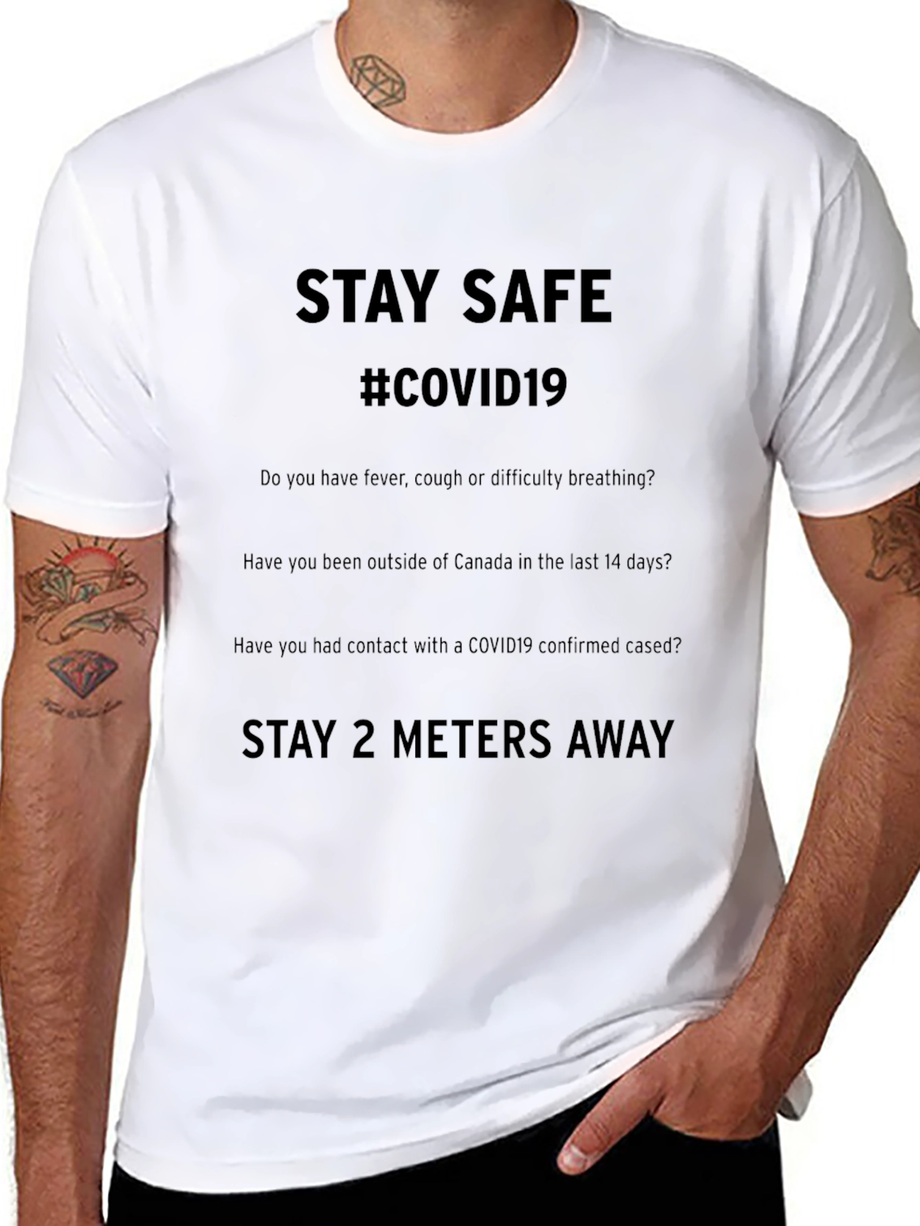 Stay Safe COVID-19 Awareness T-Shirt