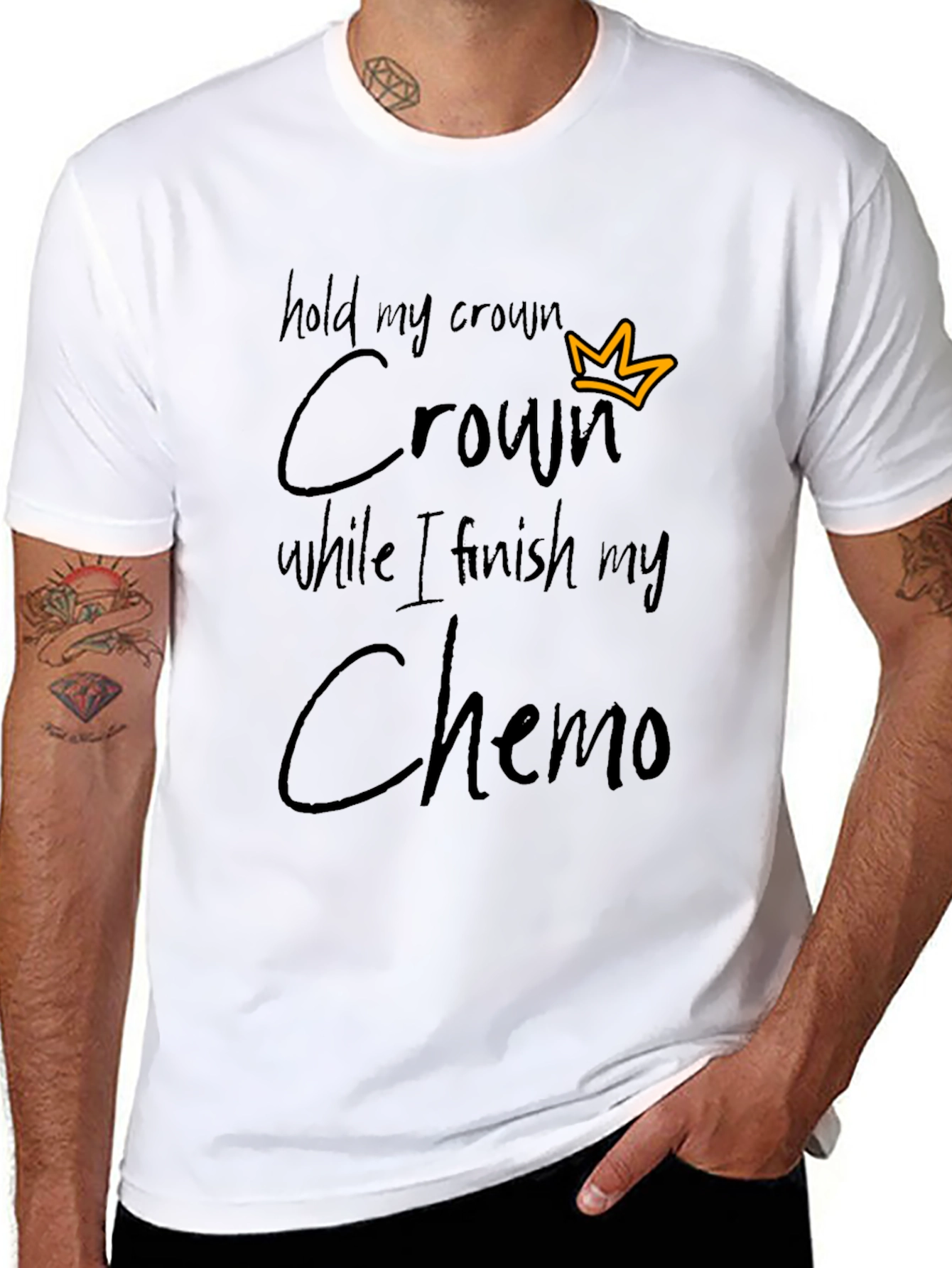 Hold My Crown Chemo T-Shirt - Black