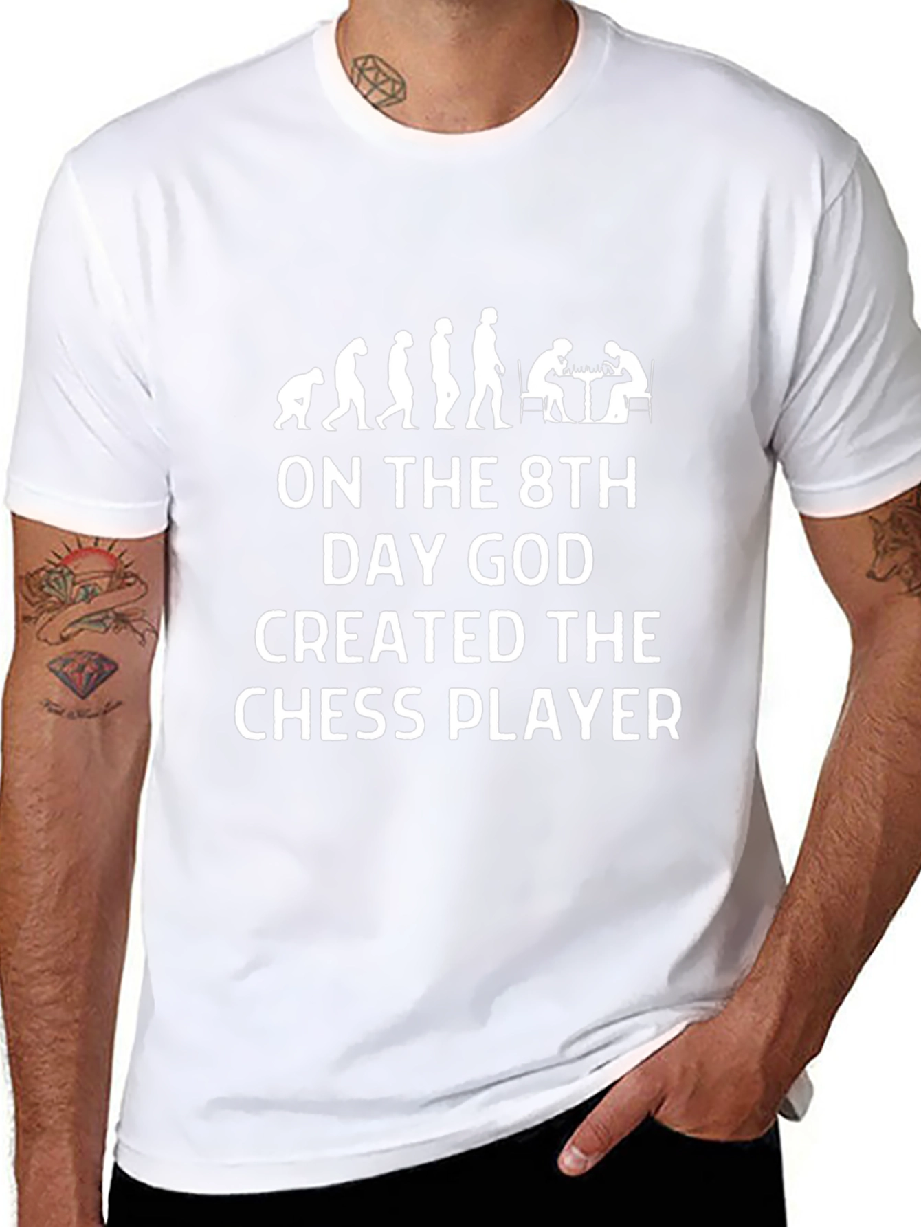 Chess Player Evolution T-Shirt: 8th Day God Design