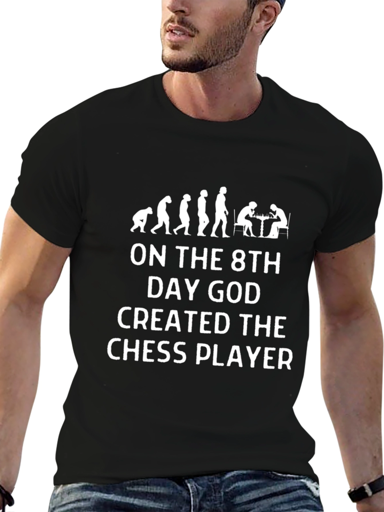 Chess Player Evolution T-Shirt: 8th Day God Design