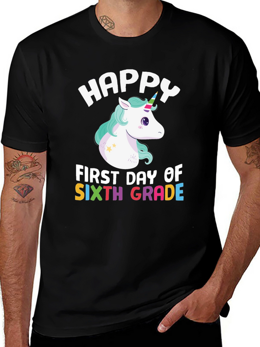 Happy First Day of Sixth Grade Unicorn T-Shirt