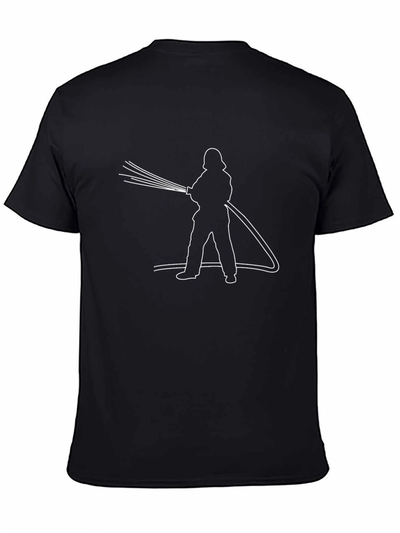 Firefighter Hose Silhouette Graphic Tee