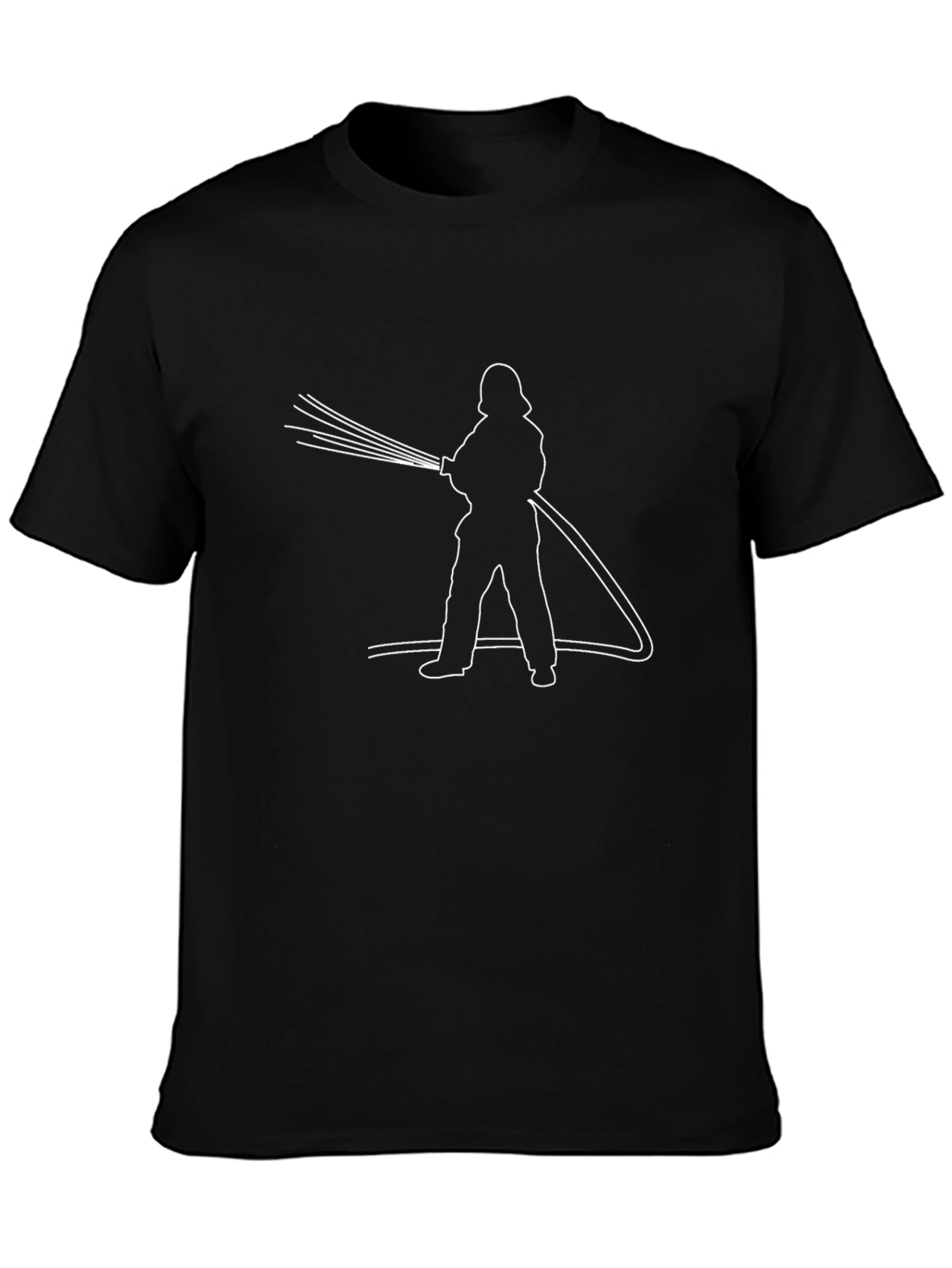 Firefighter Hose Silhouette Graphic Tee