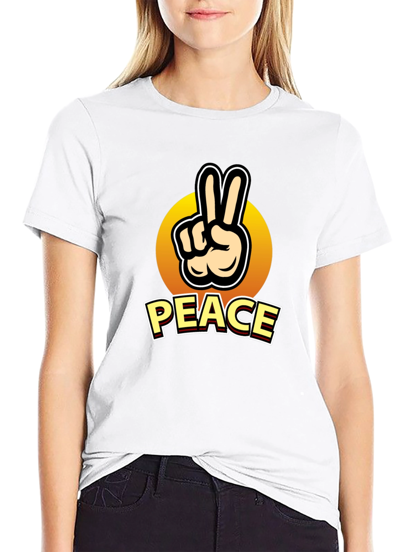 Peace Sign Graphic T-Shirt