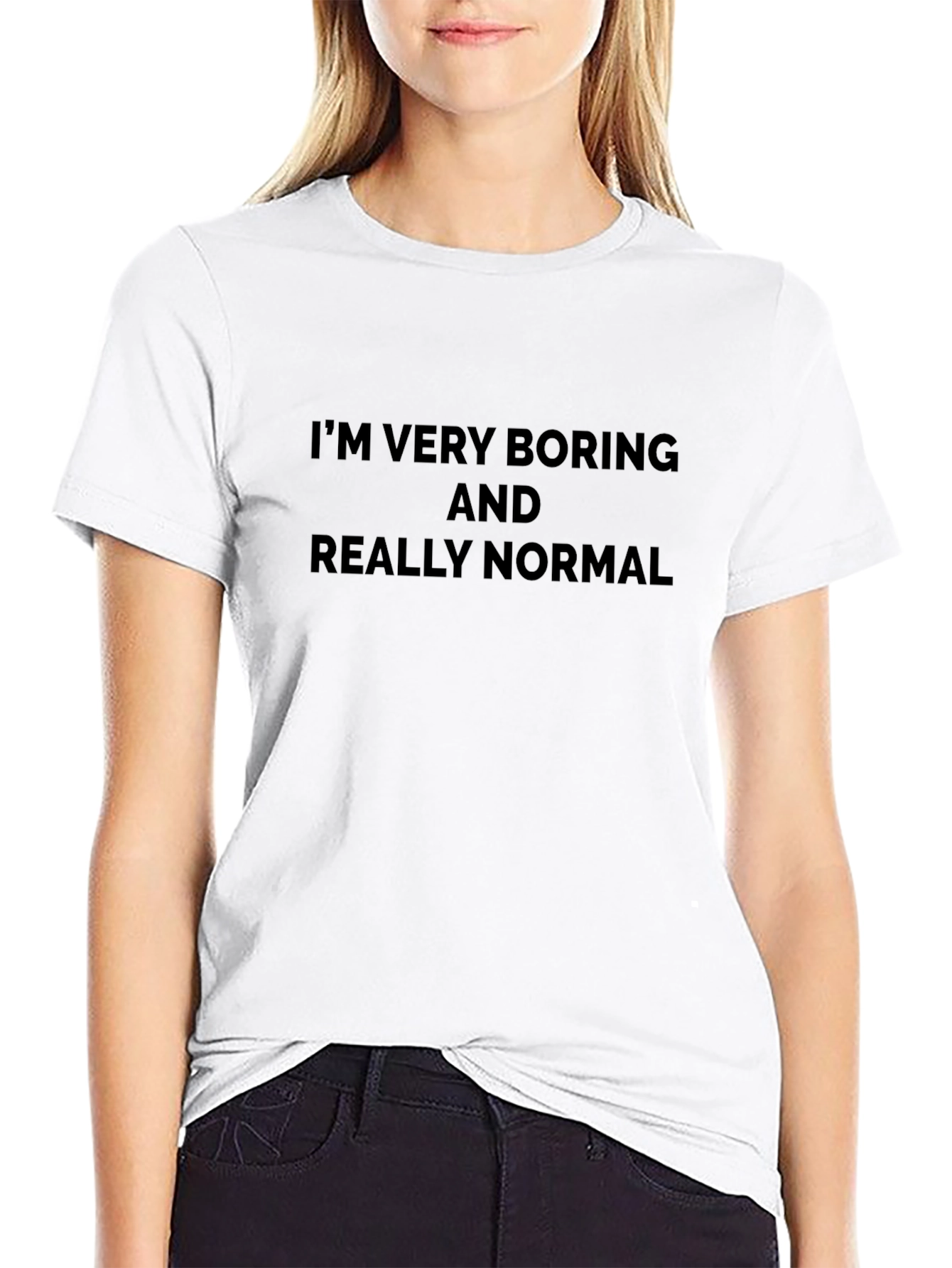 Boring and Normal Graphic Tee - Black