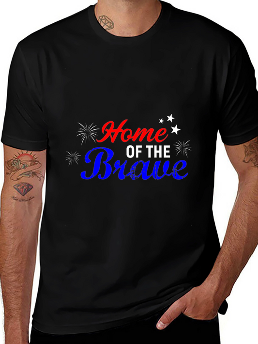 Home of the Brave Graphic Tee - Patriotic T-Shirt