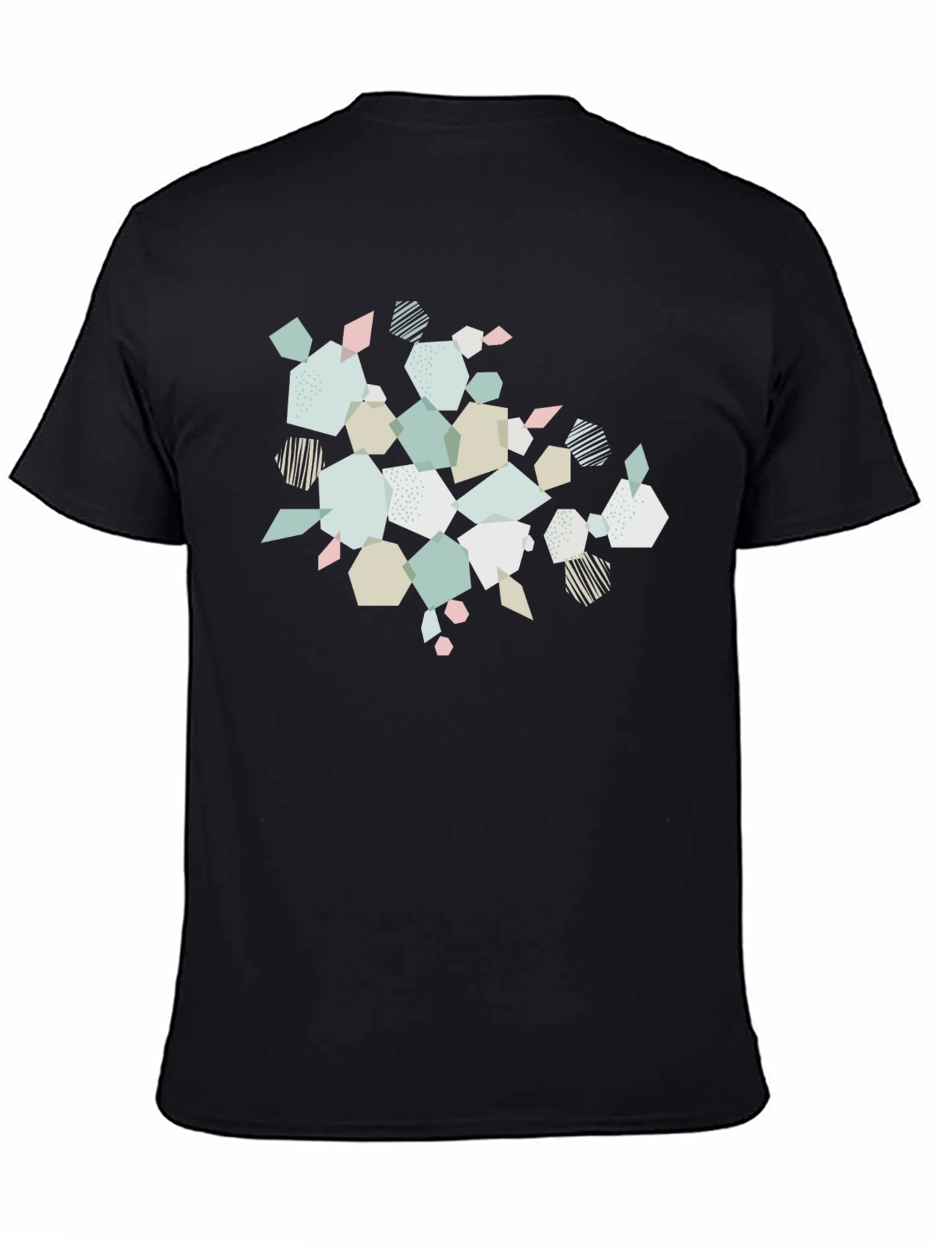 Geometric Print Black T-Shirt