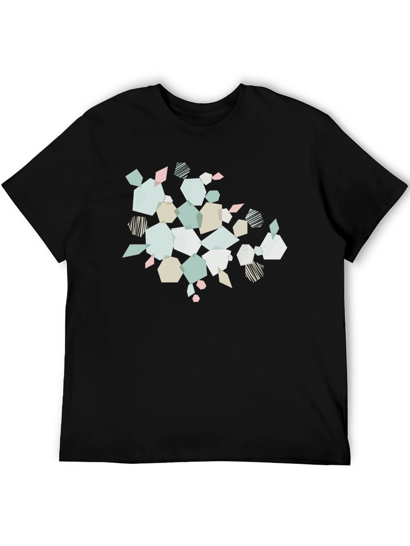 Geometric Print Black T-Shirt