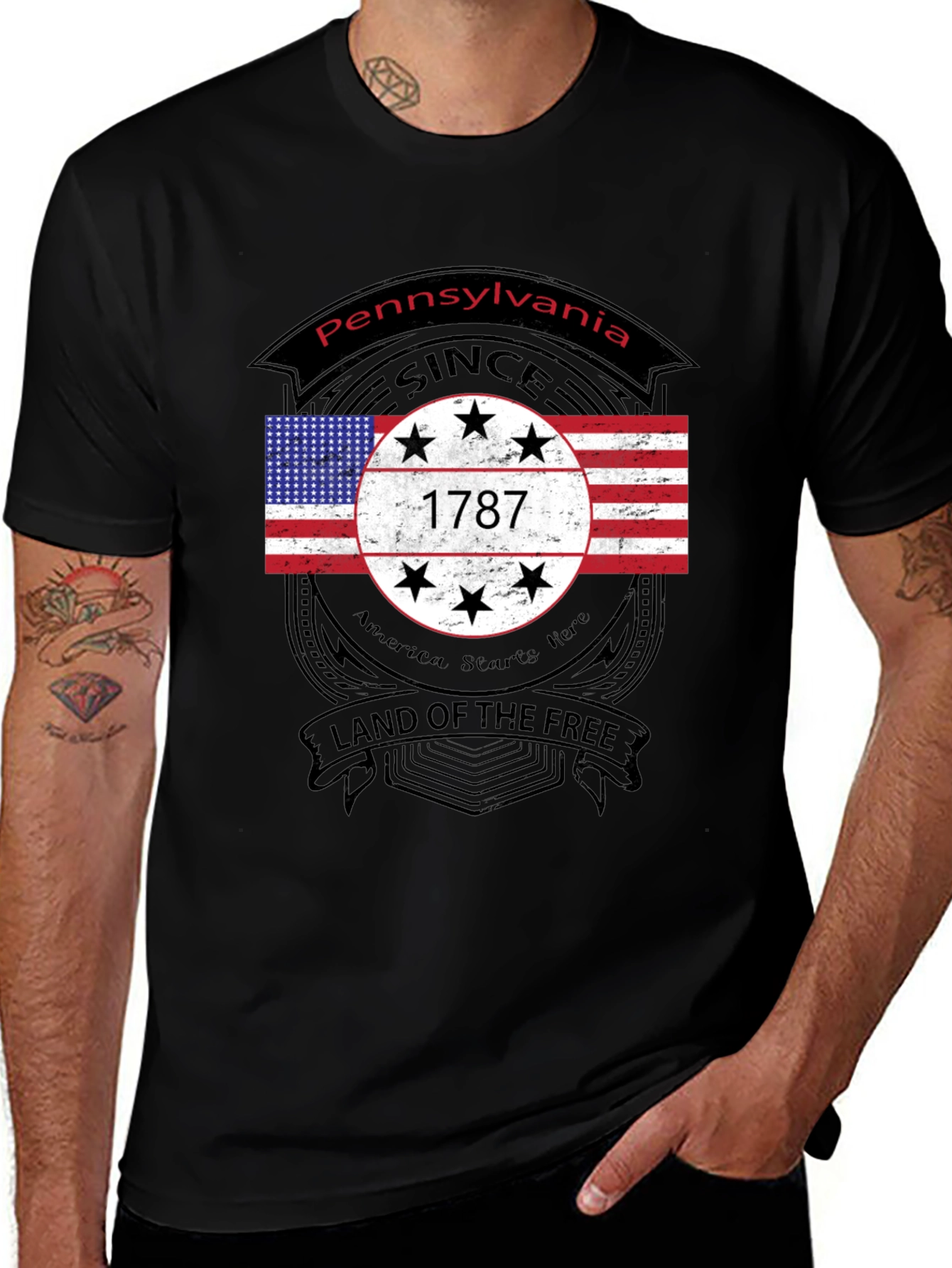 Pennsylvania 1787 Land of The Free T-Shirt