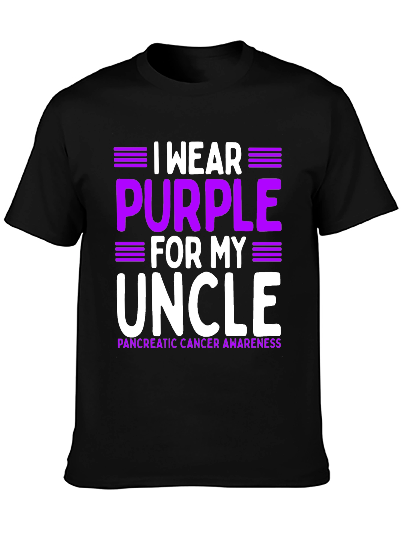 Purple for My Uncle Pancreatic Cancer Awareness T-Shirt