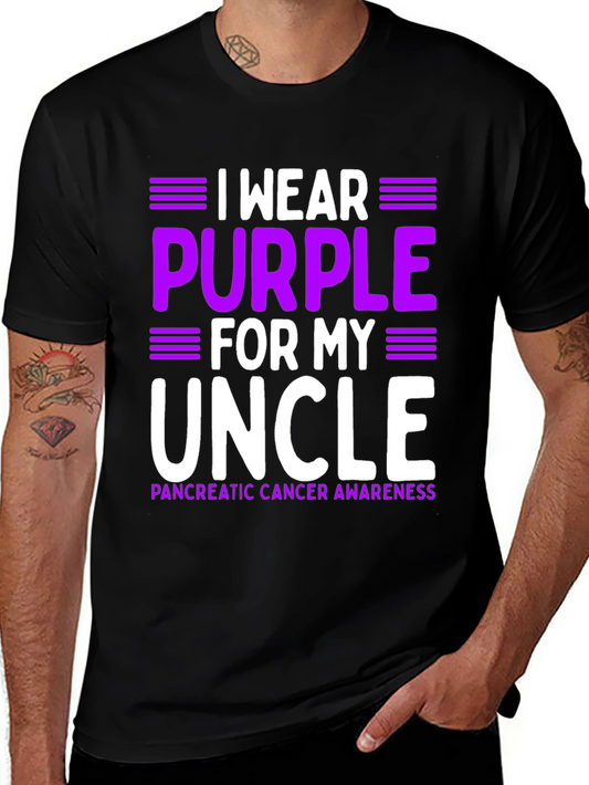Purple for My Uncle Pancreatic Cancer Awareness T-Shirt