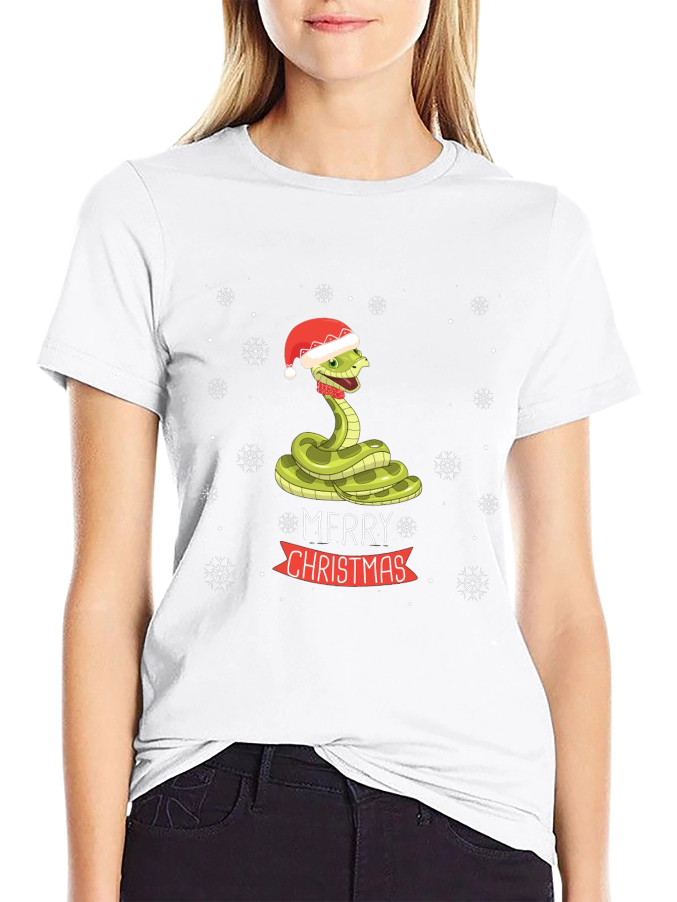 Festive Snake Christmas T-Shirt