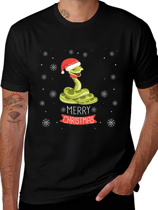 Festive Snake Christmas T-Shirt