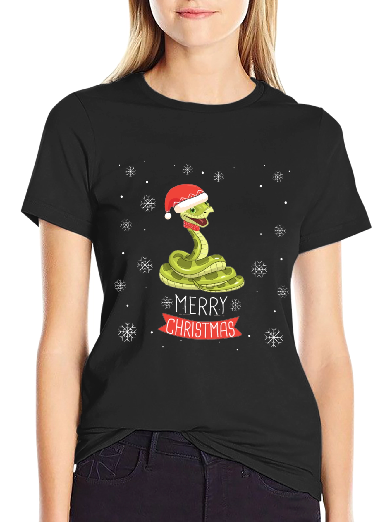 Festive Snake Christmas T-Shirt