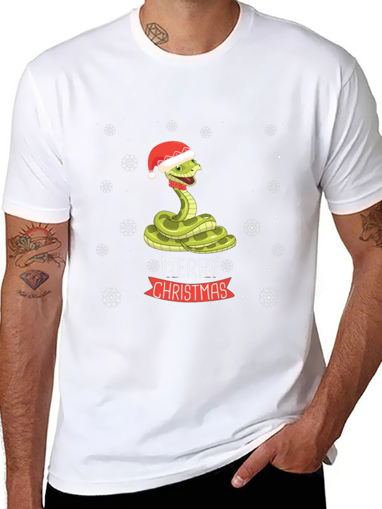 Festive Snake Christmas T-Shirt