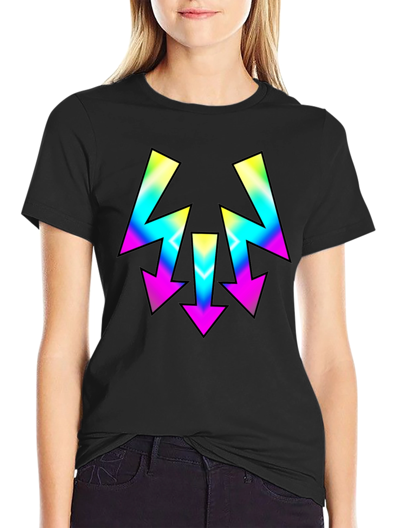 Retro Arrow Graphic Tee - Mens Black T-Shirt