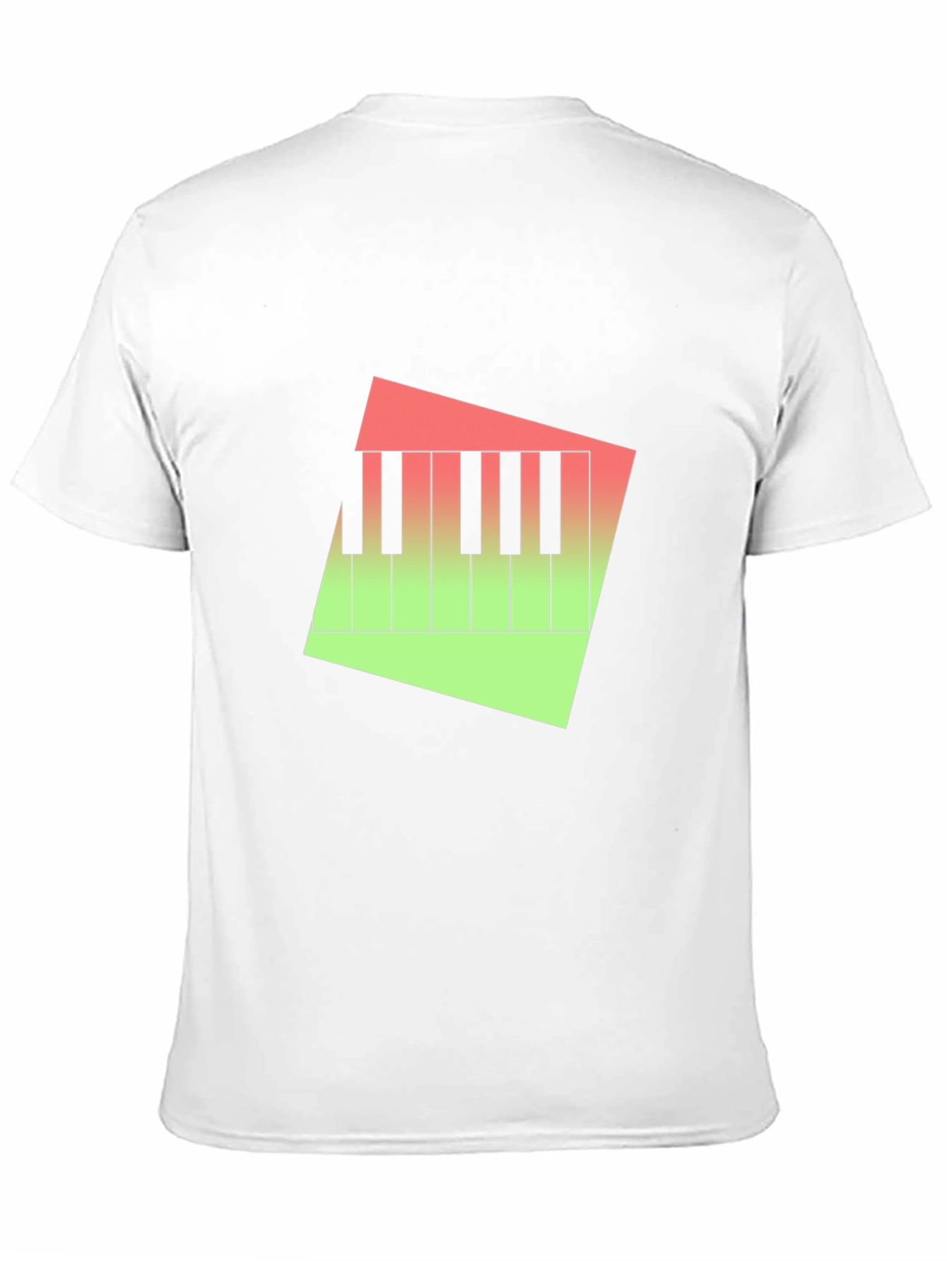 Piano Keys Graphic Tee - Modern Gradient Design