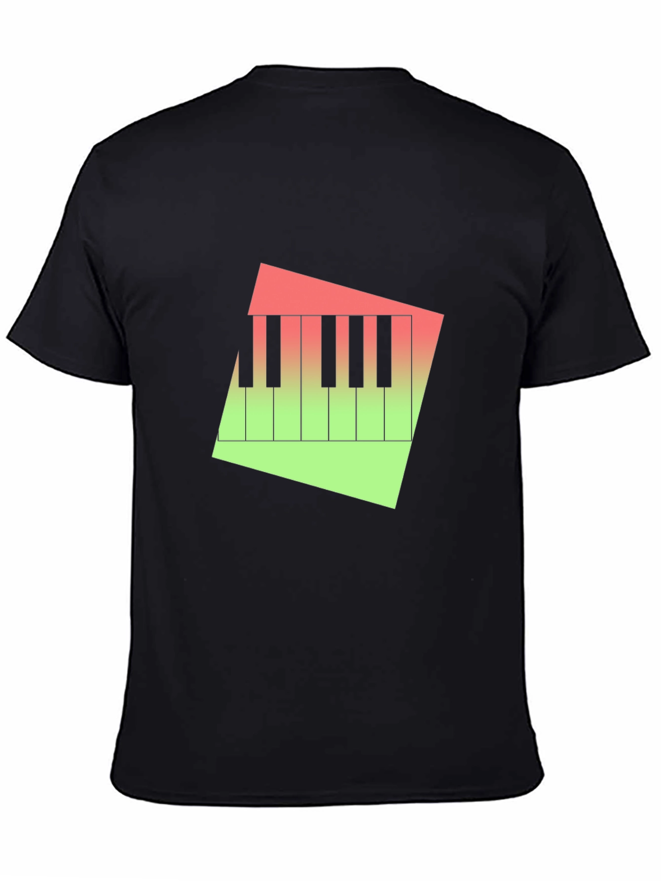 Piano Keys Graphic Tee - Modern Gradient Design