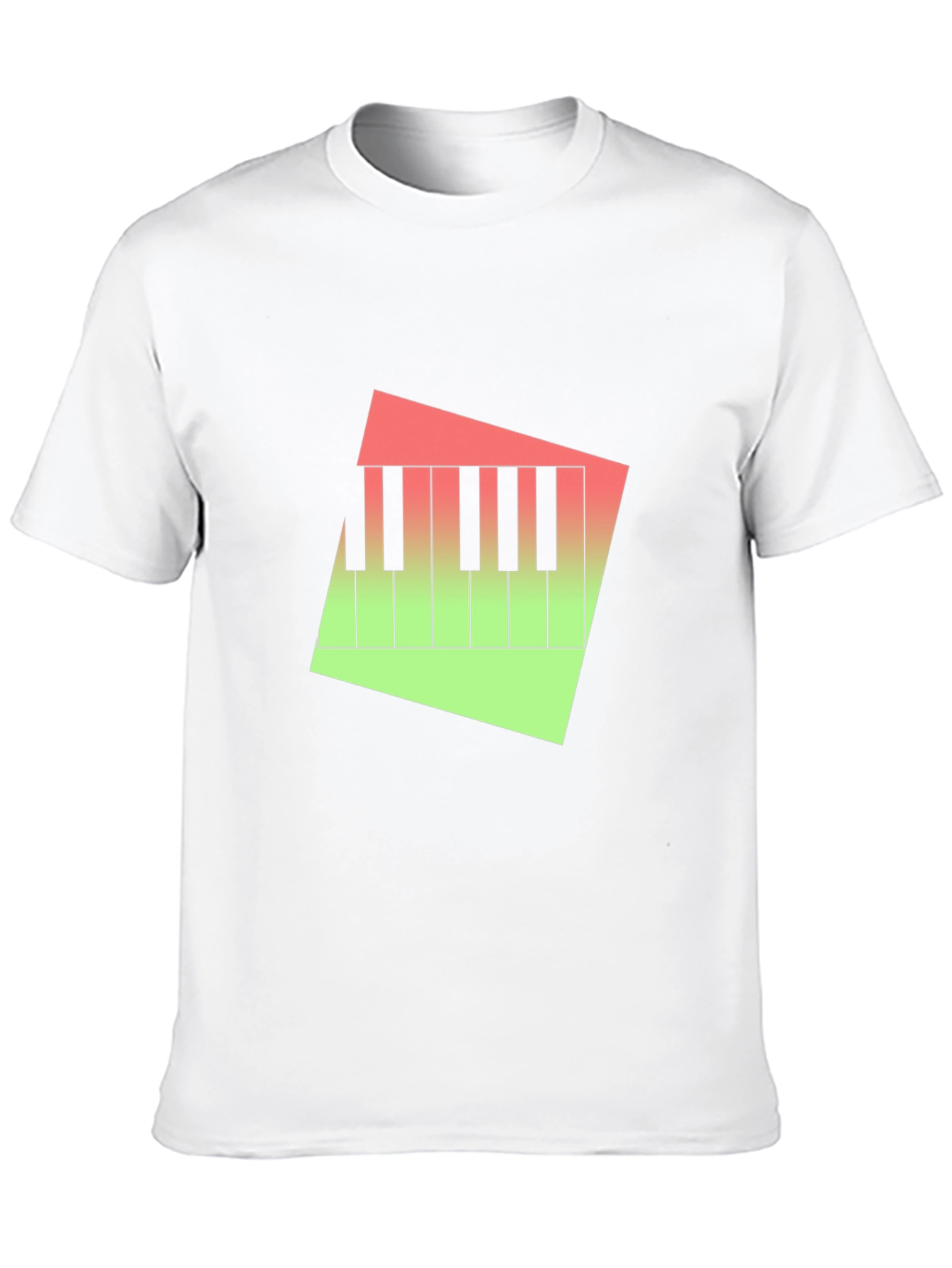 Piano Keys Graphic Tee - Modern Gradient Design
