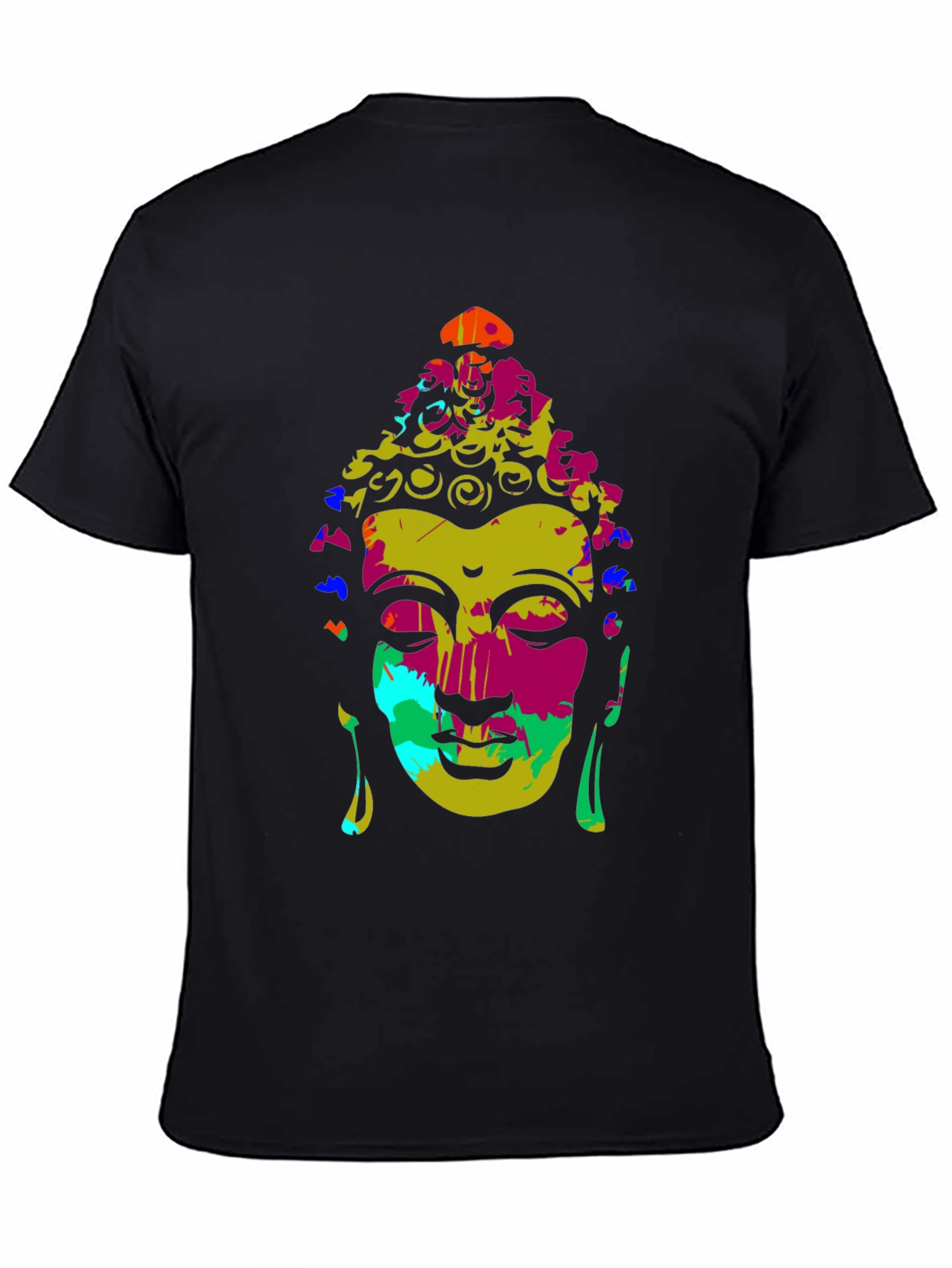 Colorful Buddha Graphic T-Shirt