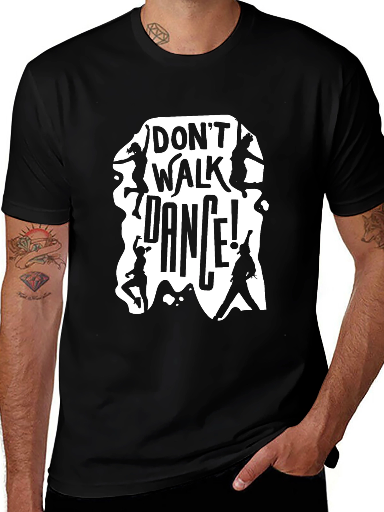 Dont Walk Dance Black Graphic Tee