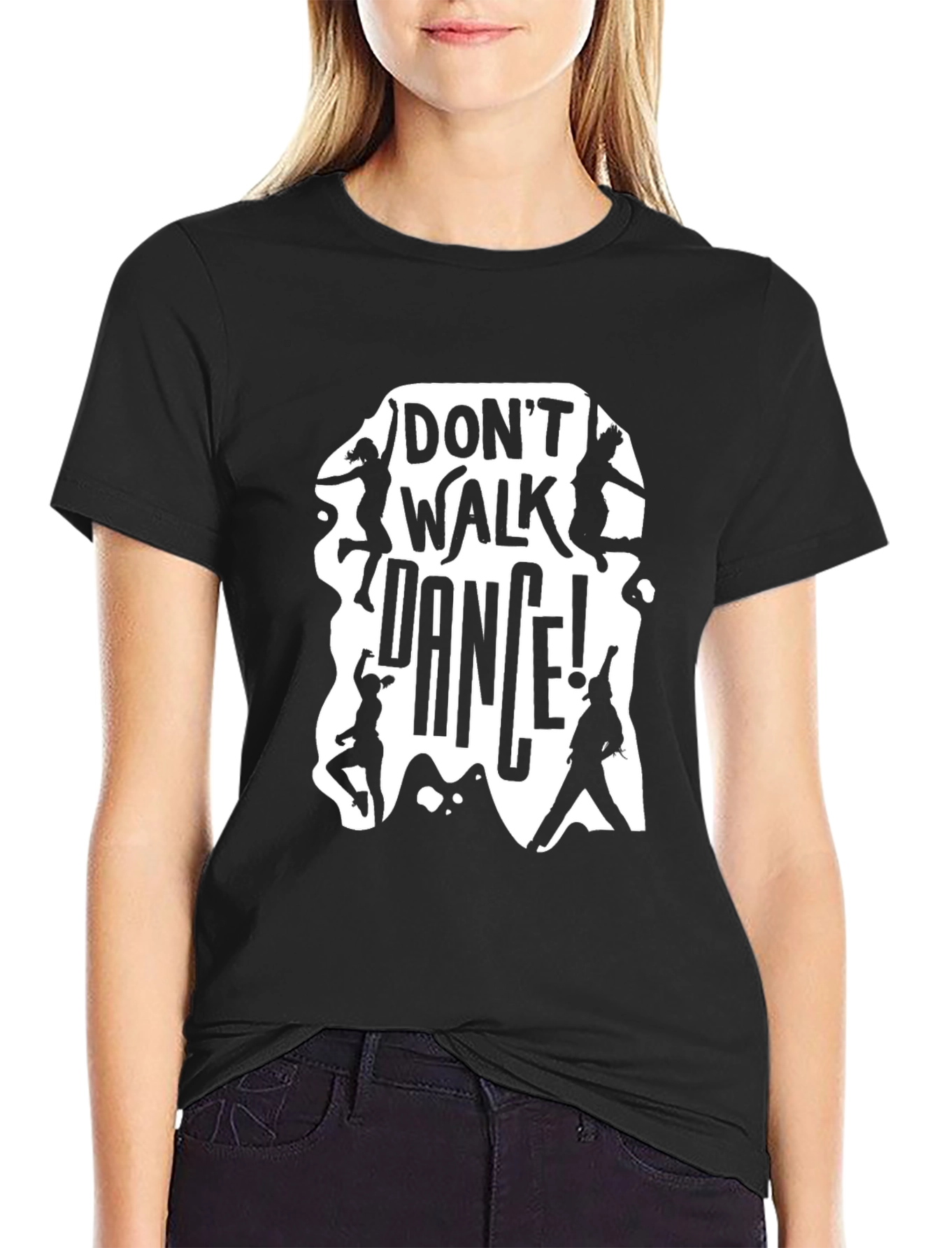 Dont Walk Dance Black Graphic Tee