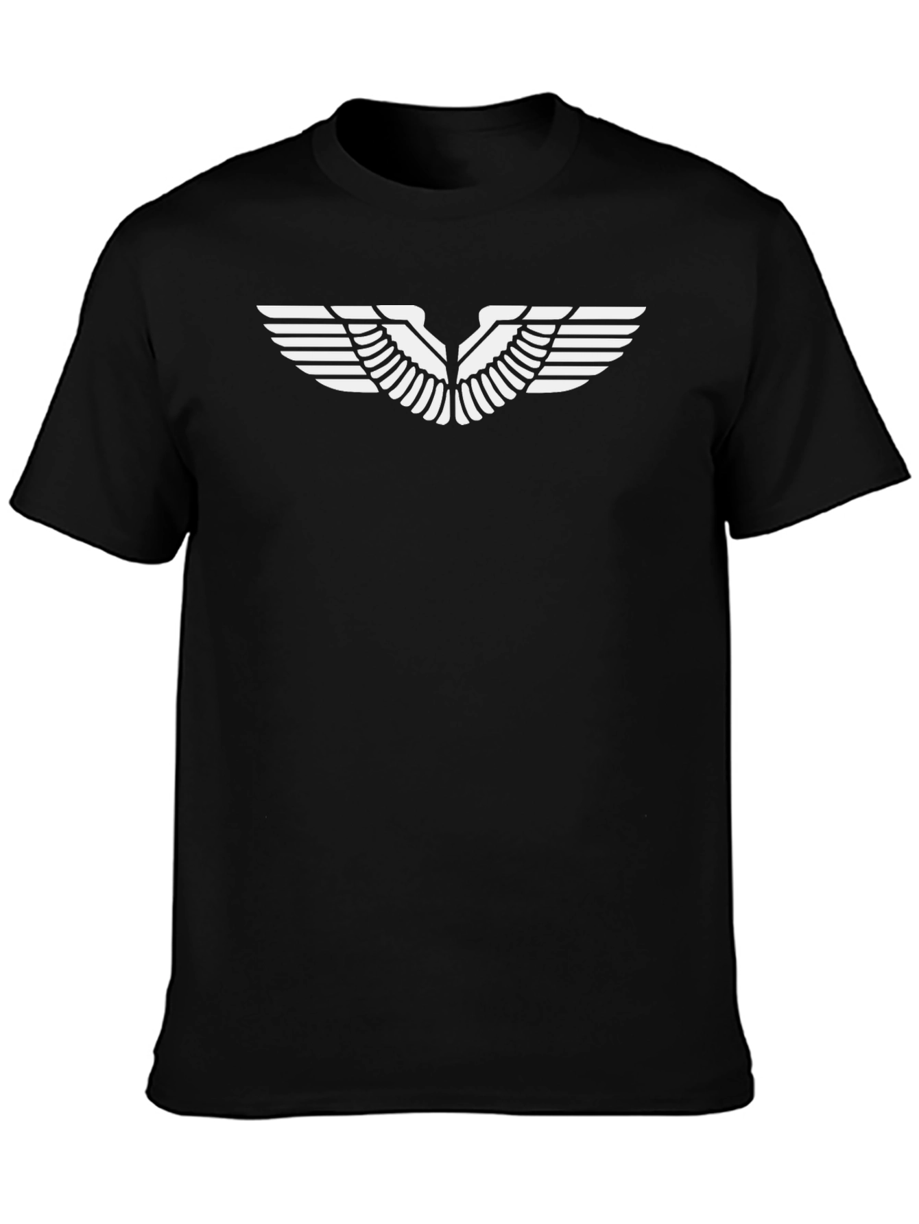 Winged Graphic Tee - Stylish Black Cotton T-Shirt