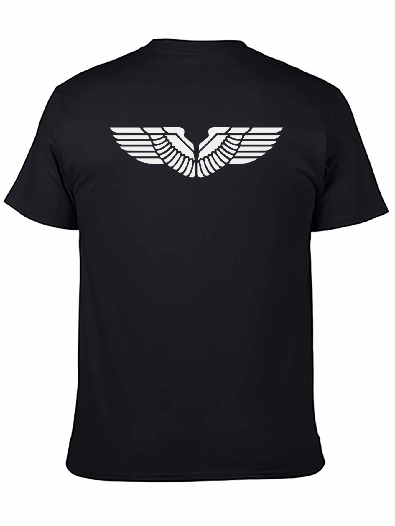 Winged Graphic Tee - Stylish Black Cotton T-Shirt