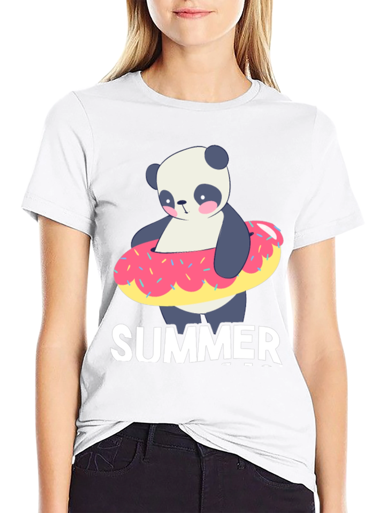Summer Panda Doughnut T-Shirt