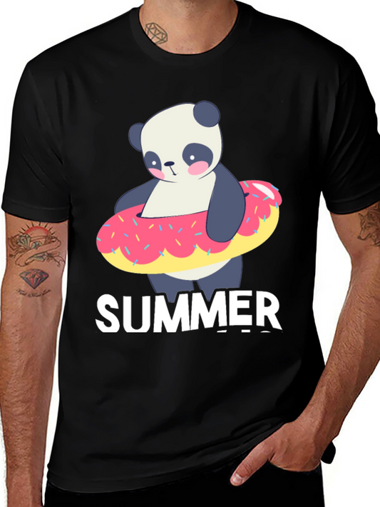 Summer Panda Doughnut T-Shirt