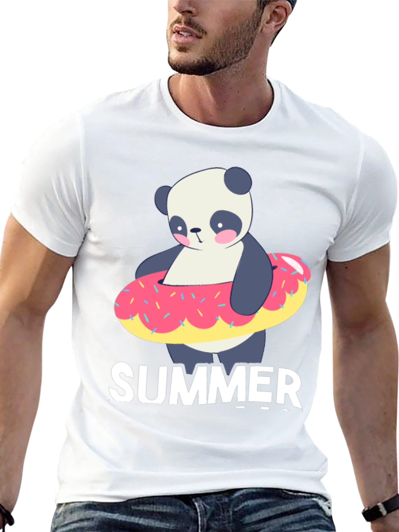 Summer Panda Doughnut T-Shirt