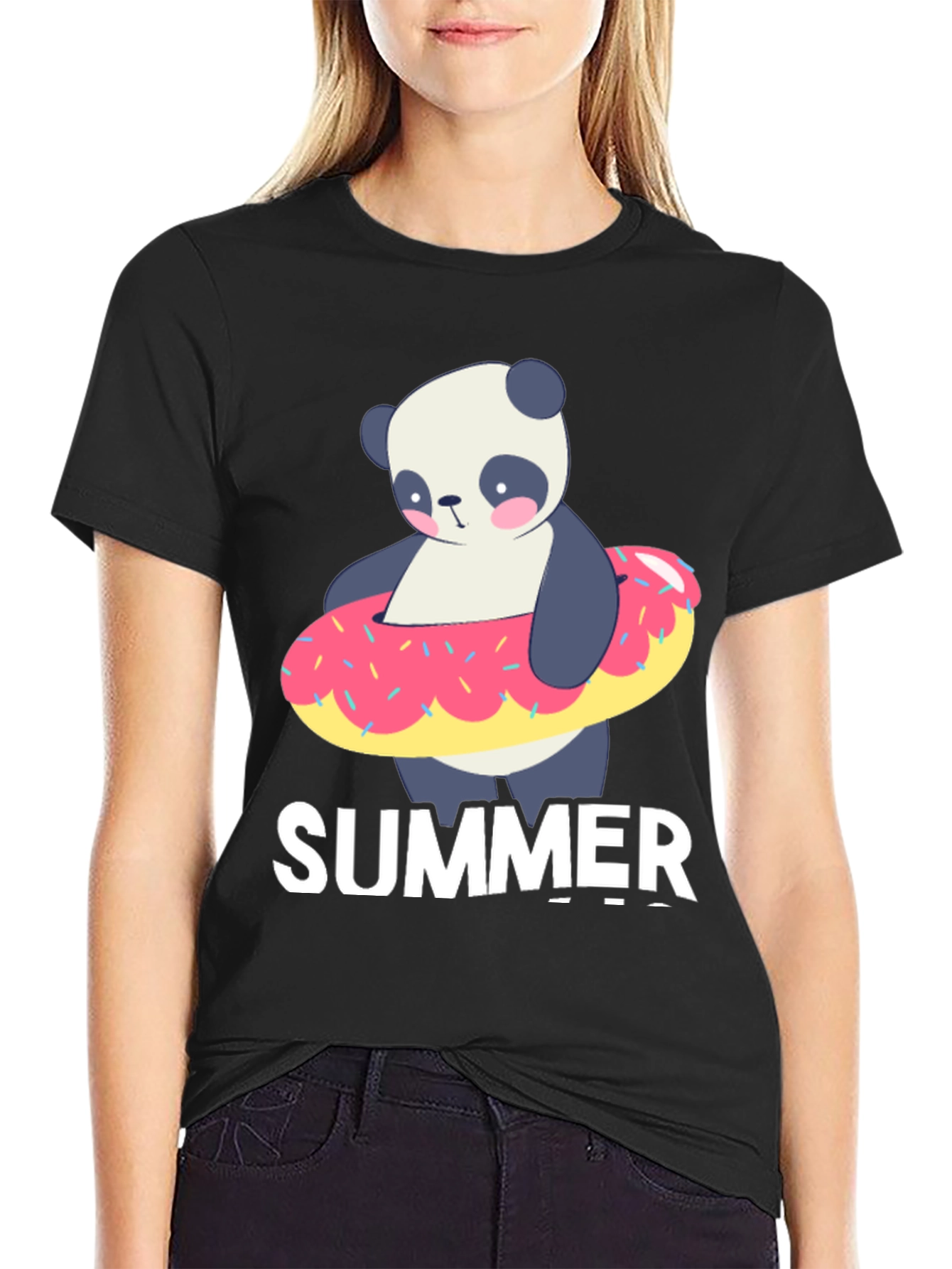 Summer Panda Doughnut T-Shirt