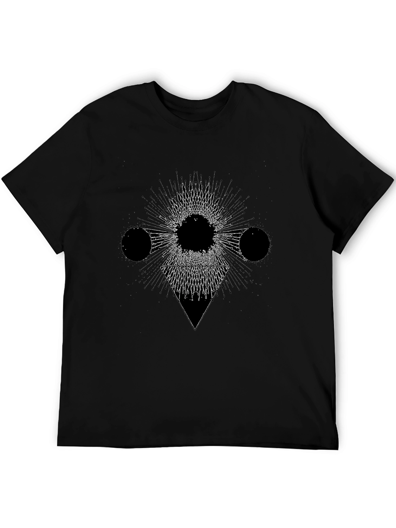 Geometric Graphic Black T-Shirt