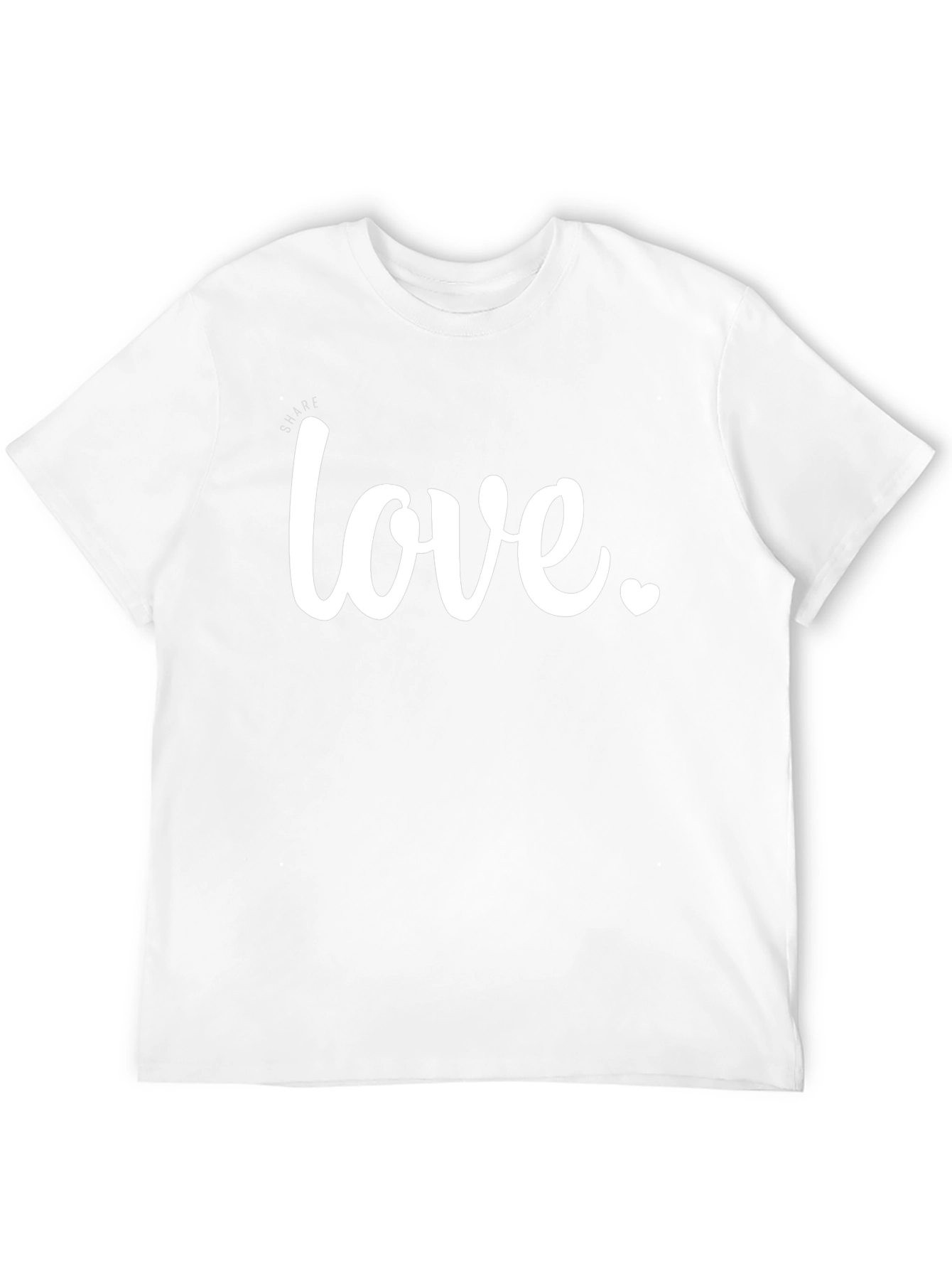 Love Heart Graphic Tee - Casual Black T-Shirt