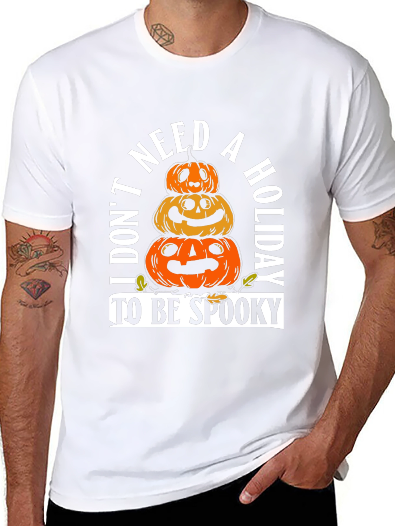 Spooky Season T-Shirt: Pumpkin Stack Tee