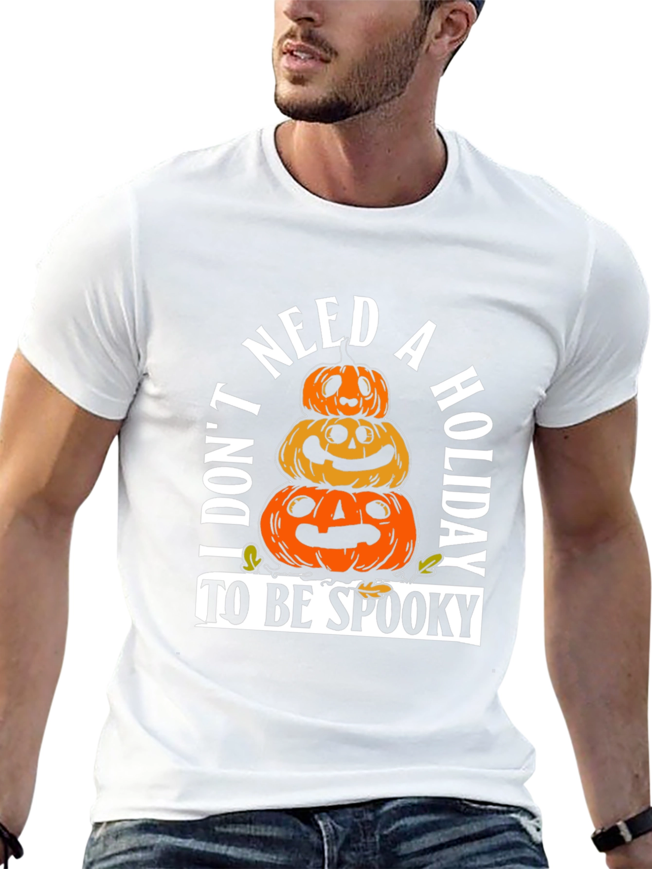 Spooky Season T-Shirt: Pumpkin Stack Tee