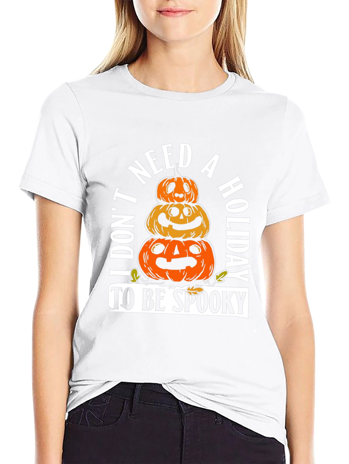 Spooky Season T-Shirt: Pumpkin Stack Tee