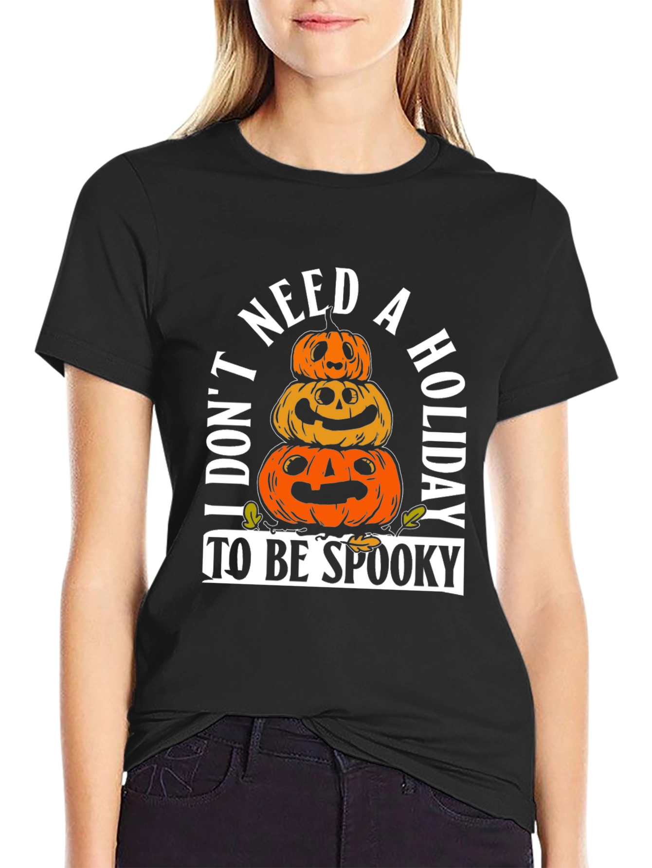 Spooky Season T-Shirt: Pumpkin Stack Tee