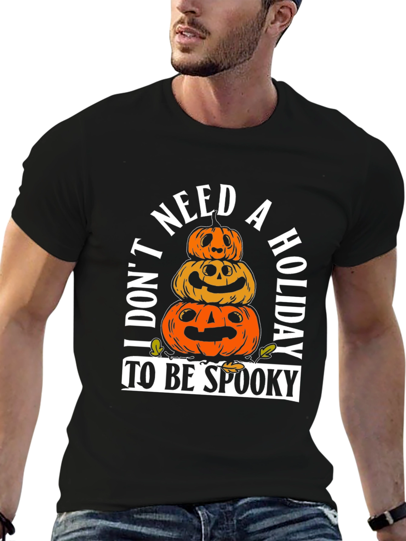 Spooky Season T-Shirt: Pumpkin Stack Tee