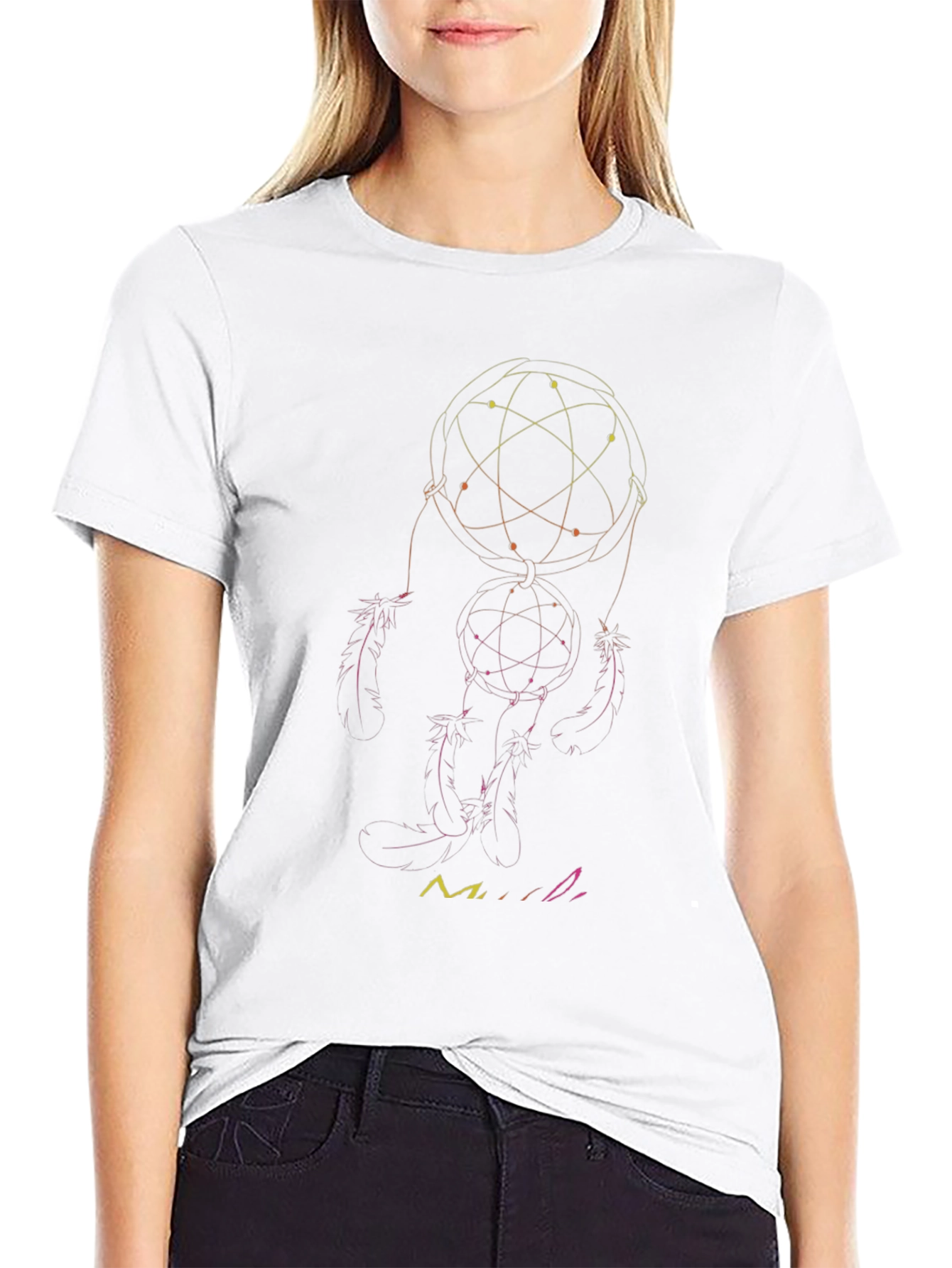 Dreamcatcher Graphic Tee - Stylish Black T-Shirt