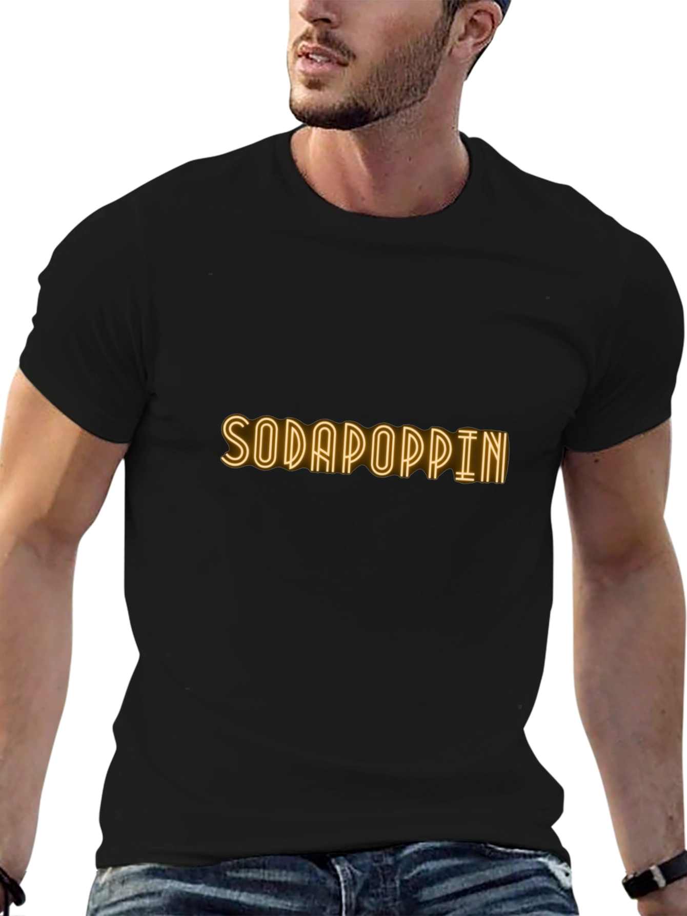 Sodapoppin Neon Graphic Black T-Shirt